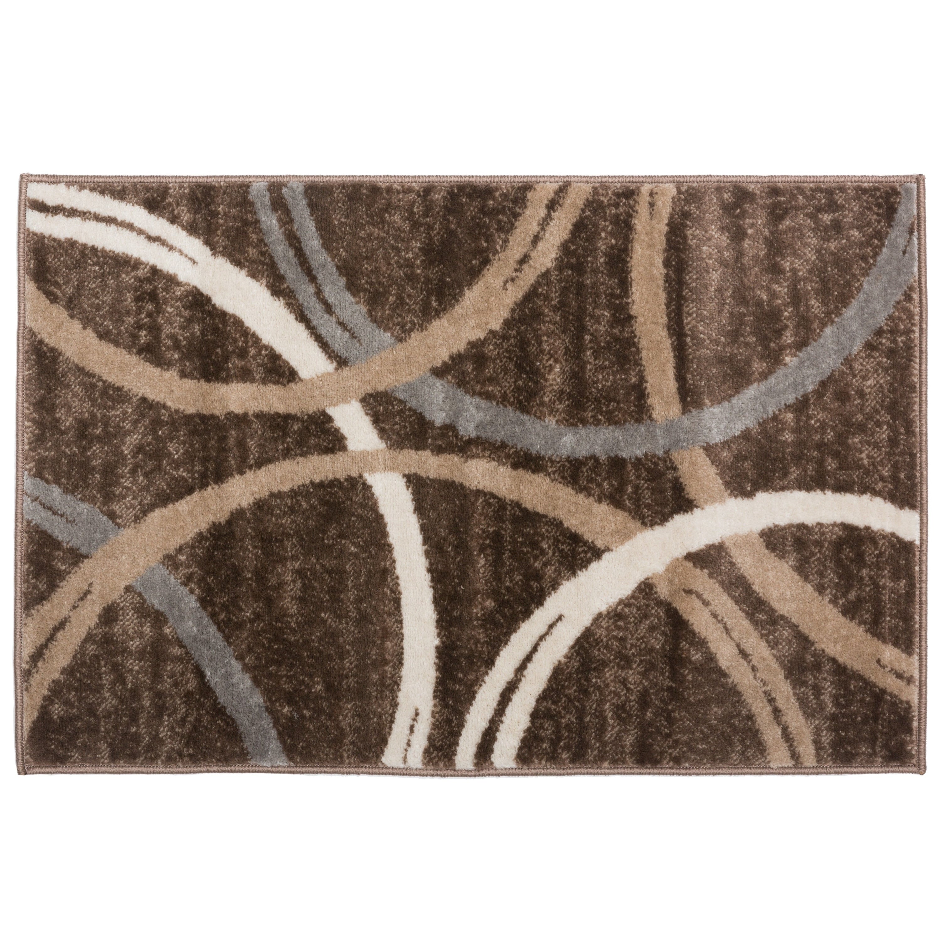 World Rug Gallery Contemporary Abstract Circles Design Area Rug