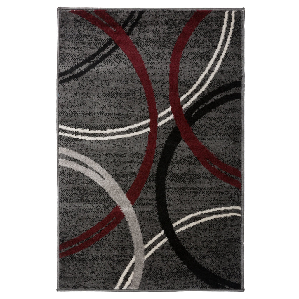 World Rug Gallery Contemporary Abstract Circles Design Area Rug
