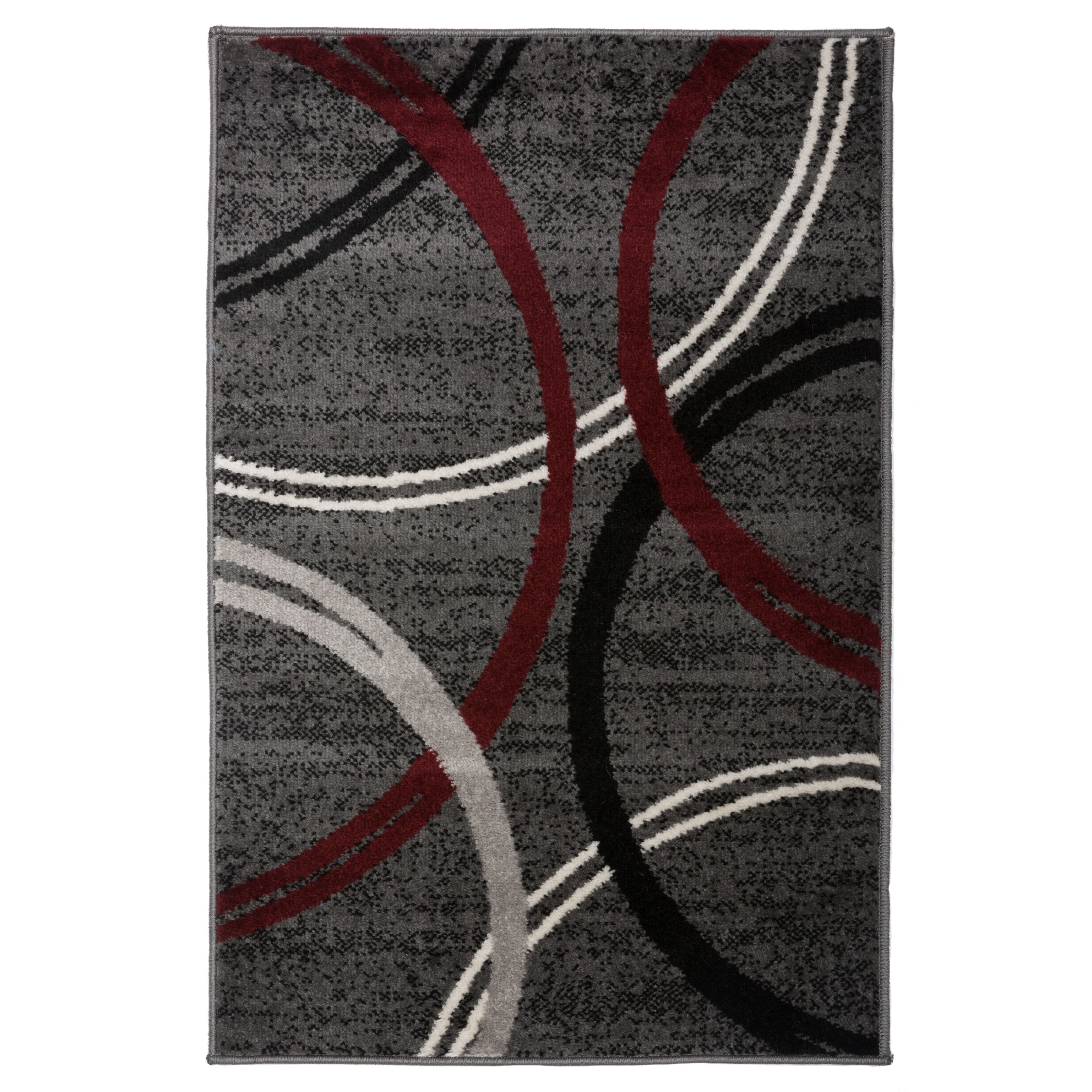 World Rug Gallery Contemporary Abstract Circles Design Area Rug