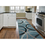 World Rug Gallery Contemporary Abstract Circles Design Area Rug