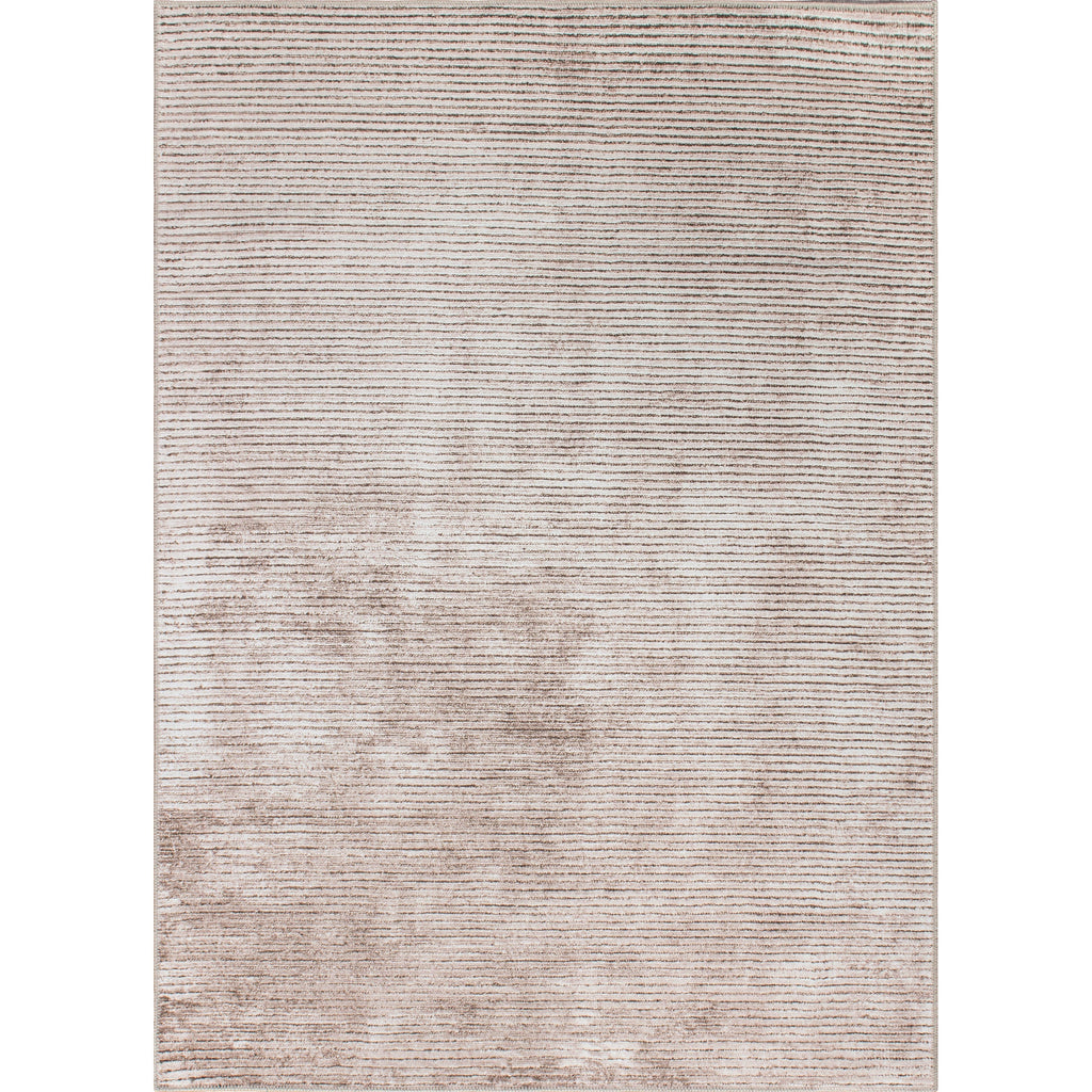 Contemporary Distressed Stripe Machine Washable Area Rug