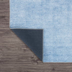 Contemporary Distressed Stripe Machine Washable Area Rug
