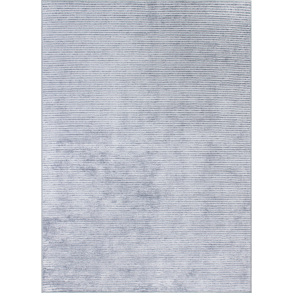 Contemporary Distressed Stripe Machine Washable Area Rug
