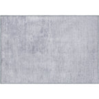 Contemporary Distressed Stripe Machine Washable Area Rug