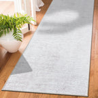 Contemporary Distressed Stripe Machine Washable Area Rug
