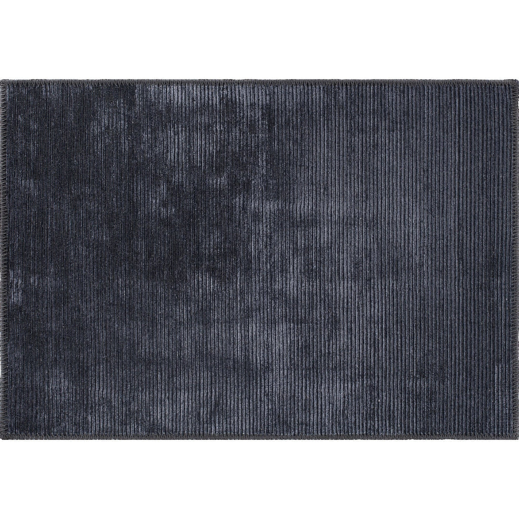 Contemporary Distressed Stripe Machine Washable Area Rug