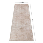 Contemporary Distressed Stripe Machine Washable Area Rug