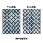 Contemporary Geometric Reversible Plastic Outdoor Rugs