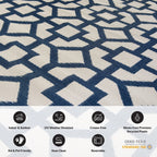 Contemporary Geometric Reversible Plastic Outdoor Rugs