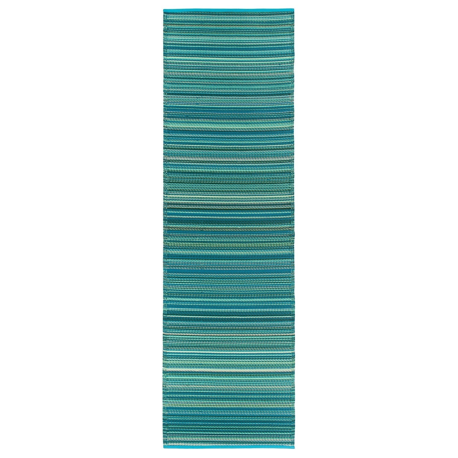 Contemporary Stripe Reversible Plastic Outdoor Rugs