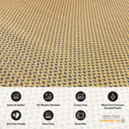 Contemporay Solid Reversible Plastic Outdoor Rugs