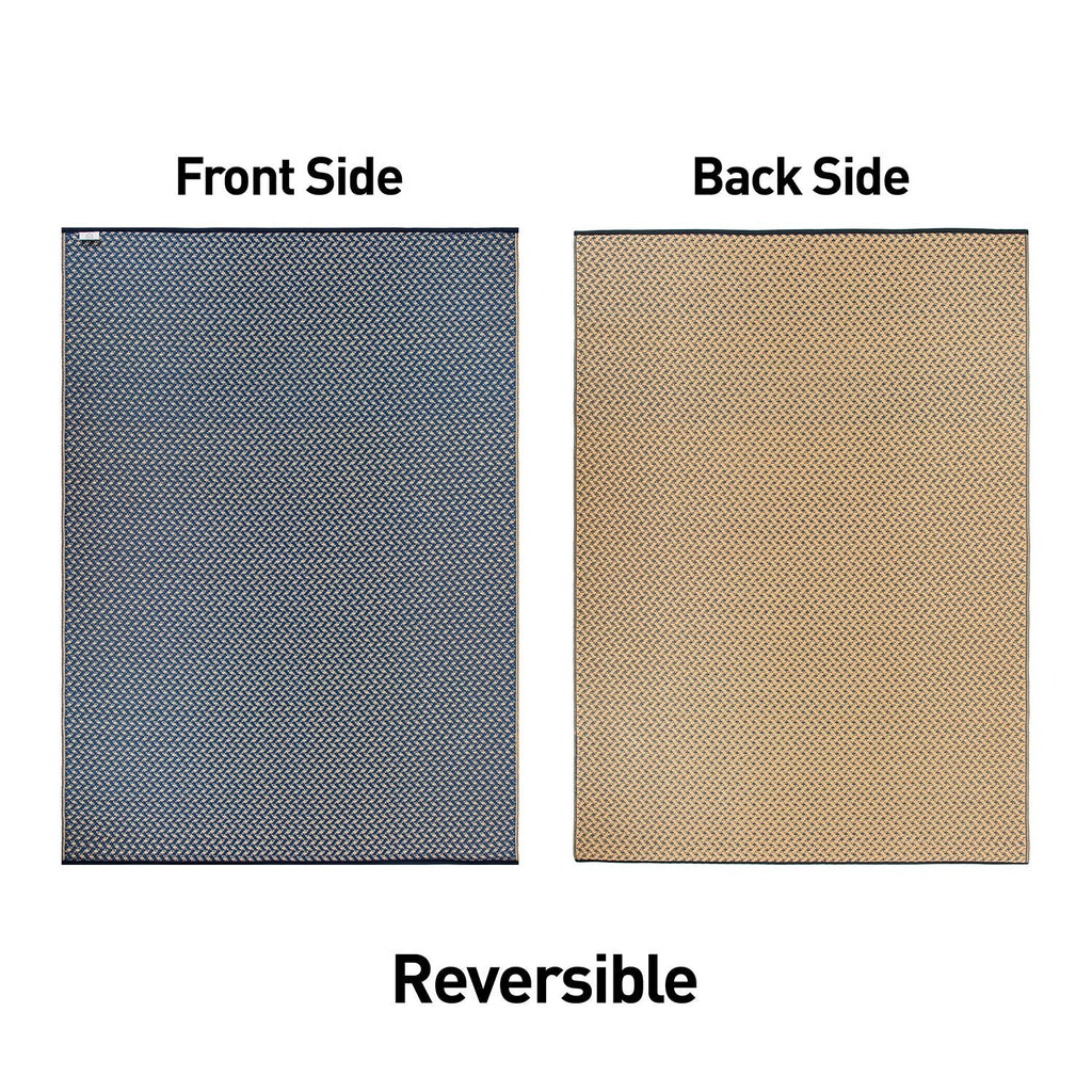 Contemporay Solid Reversible Plastic Outdoor Rugs