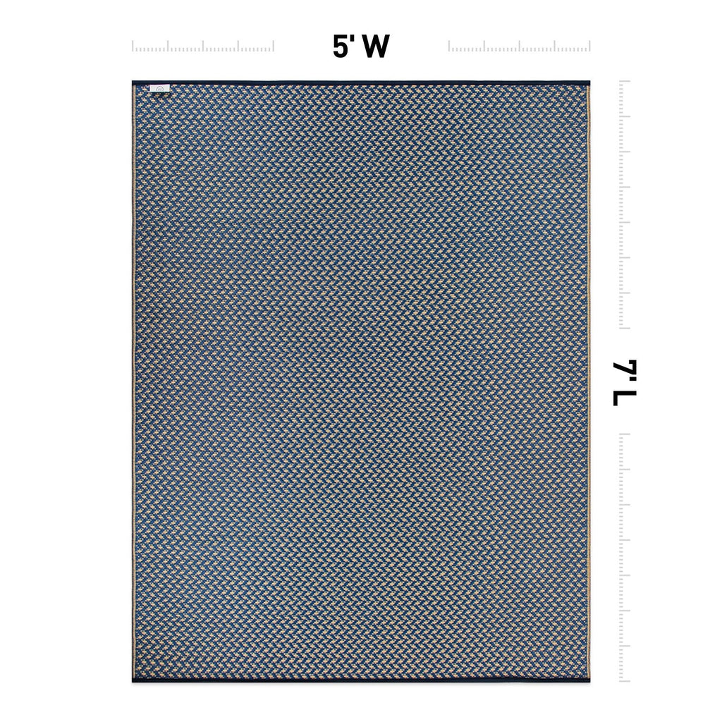 Contemporay Solid Reversible Plastic Outdoor Rugs