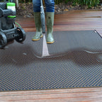 Contemporay Solid Reversible Plastic Outdoor Rugs