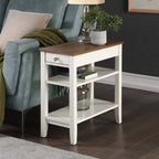 Convenience Concepts American Heritage 1 Drawer Chairside End Table with Shelves
