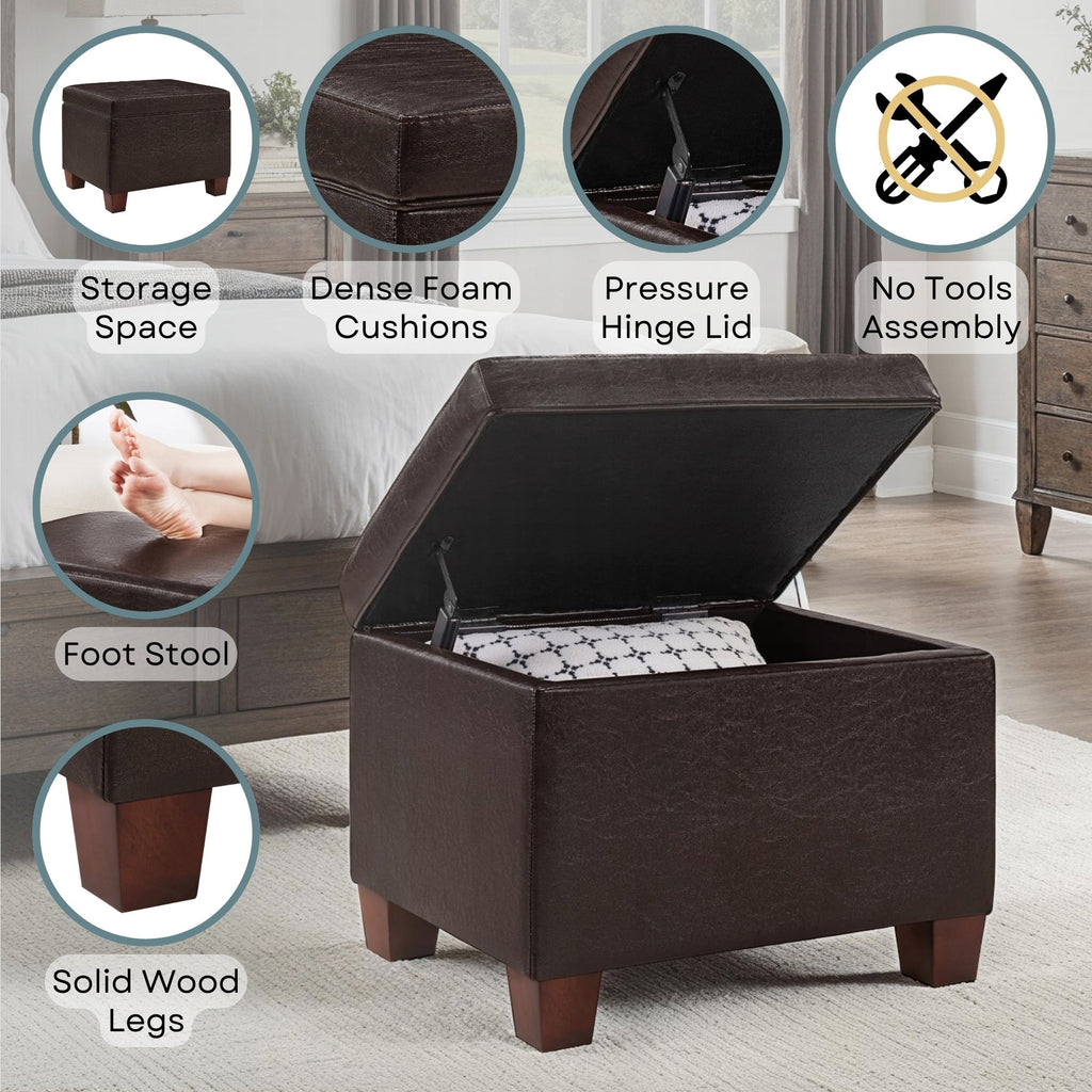 Convenience Concepts Madison Storage Ottoman