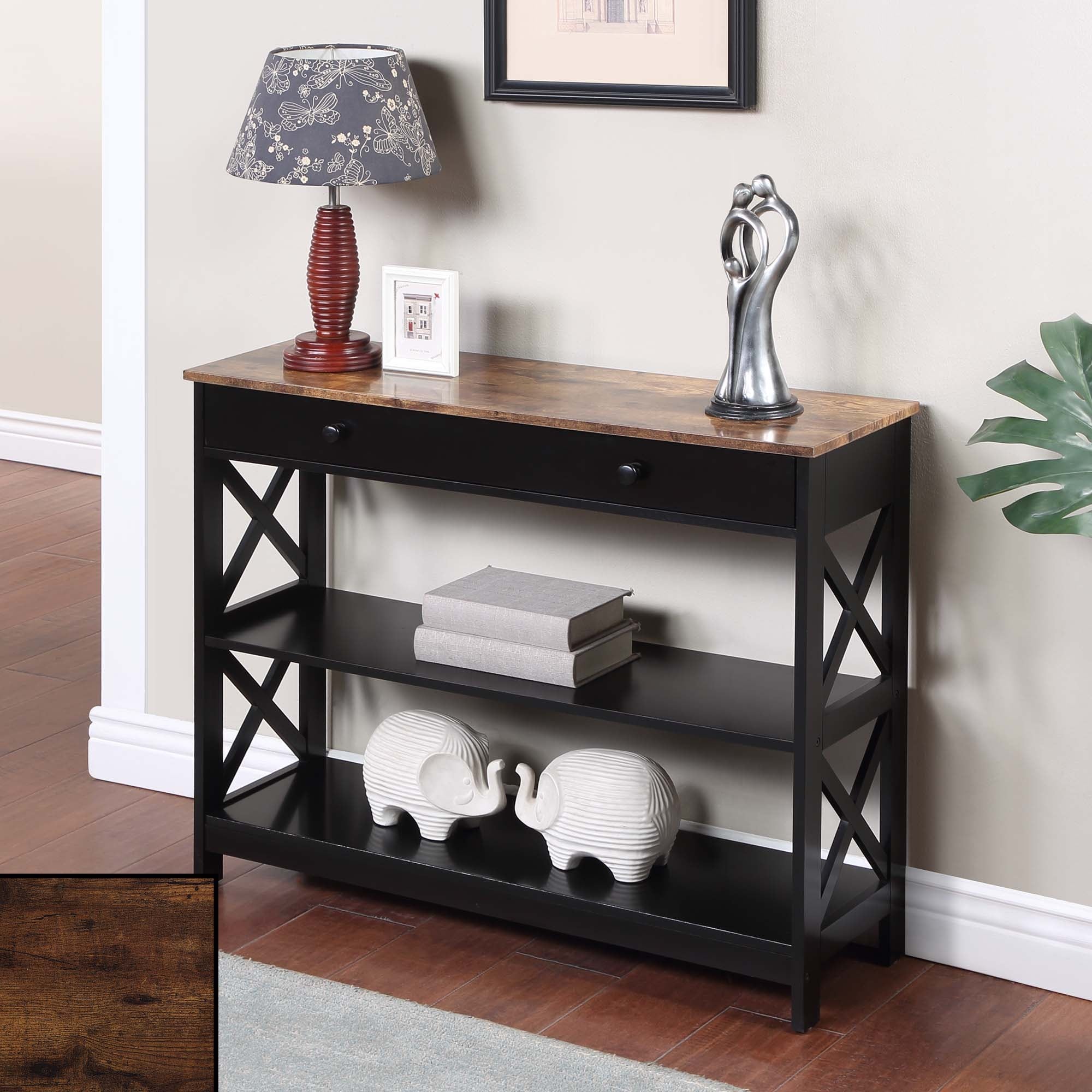 Convenience Concepts Oxford 1 Drawer Console Table with Shelves