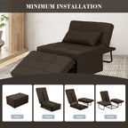 Convertible Sofa Bed Sleeper Sofa Chair Couch Folding Ottoman Recliner Chairs for Living Room