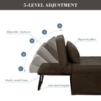 Convertible Sofa Bed Sleeper Sofa Chair Couch Folding Ottoman Recliner Chairs for Living Room