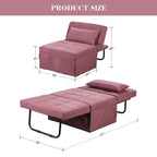 Convertible Sofa Bed Sleeper Sofa Chair Couch Folding Ottoman Recliner Chairs for Living Room