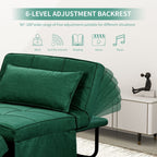 Convertible Sofa Bed Sleeper Sofa Chair Couch Folding Ottoman Recliner Chairs for Living Room