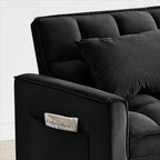 Convertible Sofa Bed with Adjustable Back and Wheel