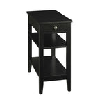 Convenience Concepts American Heritage 1 Drawer Chairside End Table with Shelves