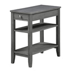 Convenience Concepts American Heritage 1 Drawer Chairside End Table with Shelves