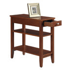 Convenience Concepts American Heritage 1 Drawer Chairside End Table with Shelves