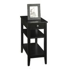 Convenience Concepts American Heritage 1 Drawer Chairside End Table with Shelves