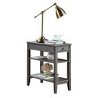Convenience Concepts American Heritage 1 Drawer Chairside End Table with Shelves