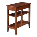 Convenience Concepts American Heritage 1 Drawer Chairside End Table with Shelves