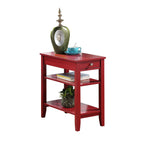 Convenience Concepts American Heritage 1 Drawer Chairside End Table with Shelves