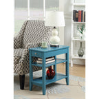 Convenience Concepts American Heritage 1 Drawer Chairside End Table with Shelves