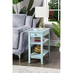 Convenience Concepts American Heritage 1 Drawer Chairside End Table with Shelves