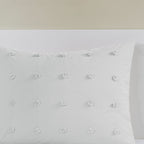 Intelligent Design Maize Cotton Jacquard Duvet Cover Set with Euro Shams and Throw Pillows