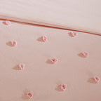 Intelligent Design Maize Cotton Jacquard Duvet Cover Set with Euro Shams and Throw Pillows