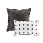 Intelligent Design Maize Cotton Jacquard Duvet Cover Set with Euro Shams and Throw Pillows