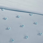 Intelligent Design Maize Cotton Jacquard Duvet Cover Set with Euro Shams and Throw Pillows