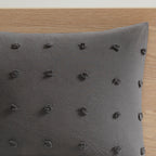 Intelligent Design Maize Cotton Jacquard Duvet Cover Set with Euro Shams and Throw Pillows