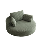 Corduroy Chenille Foam Single Swivel Chair
