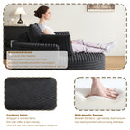 Corduroy Chenille Foam Single Swivel Chair