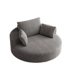 Corduroy Chenille Foam Single Swivel Chair