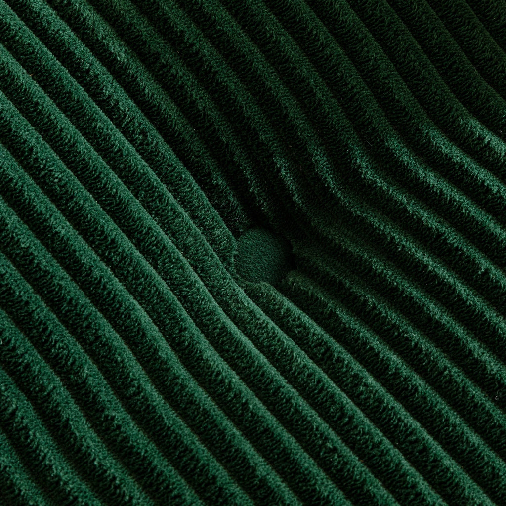 Corduroy Upholstered Memory Foam Sofa With Ottoman Upholstered Bean Bag Couch - 48.4Lx67.7Wx24.4H