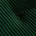 Corduroy Upholstered Memory Foam Sofa With Ottoman Upholstered Bean Bag Couch - 48.4Lx67.7Wx24.4H