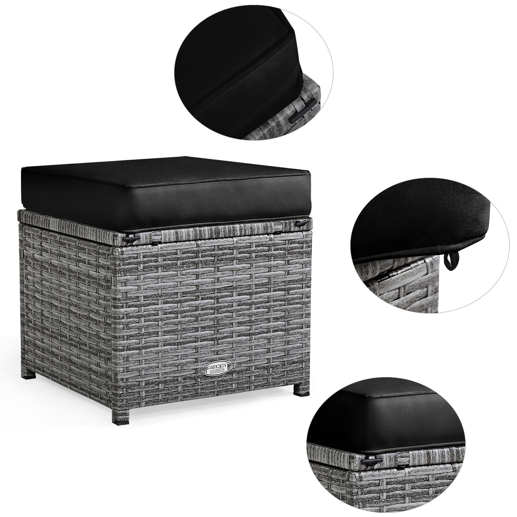 Costway 7 PCS Patio Rattan Dining Set Sectional Sofa Couch Ottoman - See Details