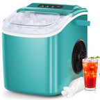 Countertop Portable Ice Maker with Self-cleaning ,9 Bullet Ice Cubes in 6 Mins, Comes with Ice Basket and Ice Scoop