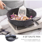 Country Kitchen Non-Stick Cast Aluminum Cookware Set - Durable Kitchen Cookware for Everyday Cooking, 6-11 Pc