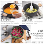 Country Kitchen Non-Stick Cast Aluminum Cookware Set - Durable Kitchen Cookware for Everyday Cooking, 6-11 Pc