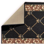 Custom Size Fleur De Lis 26 Inch Wide Non-Slip Stair Runner Rug